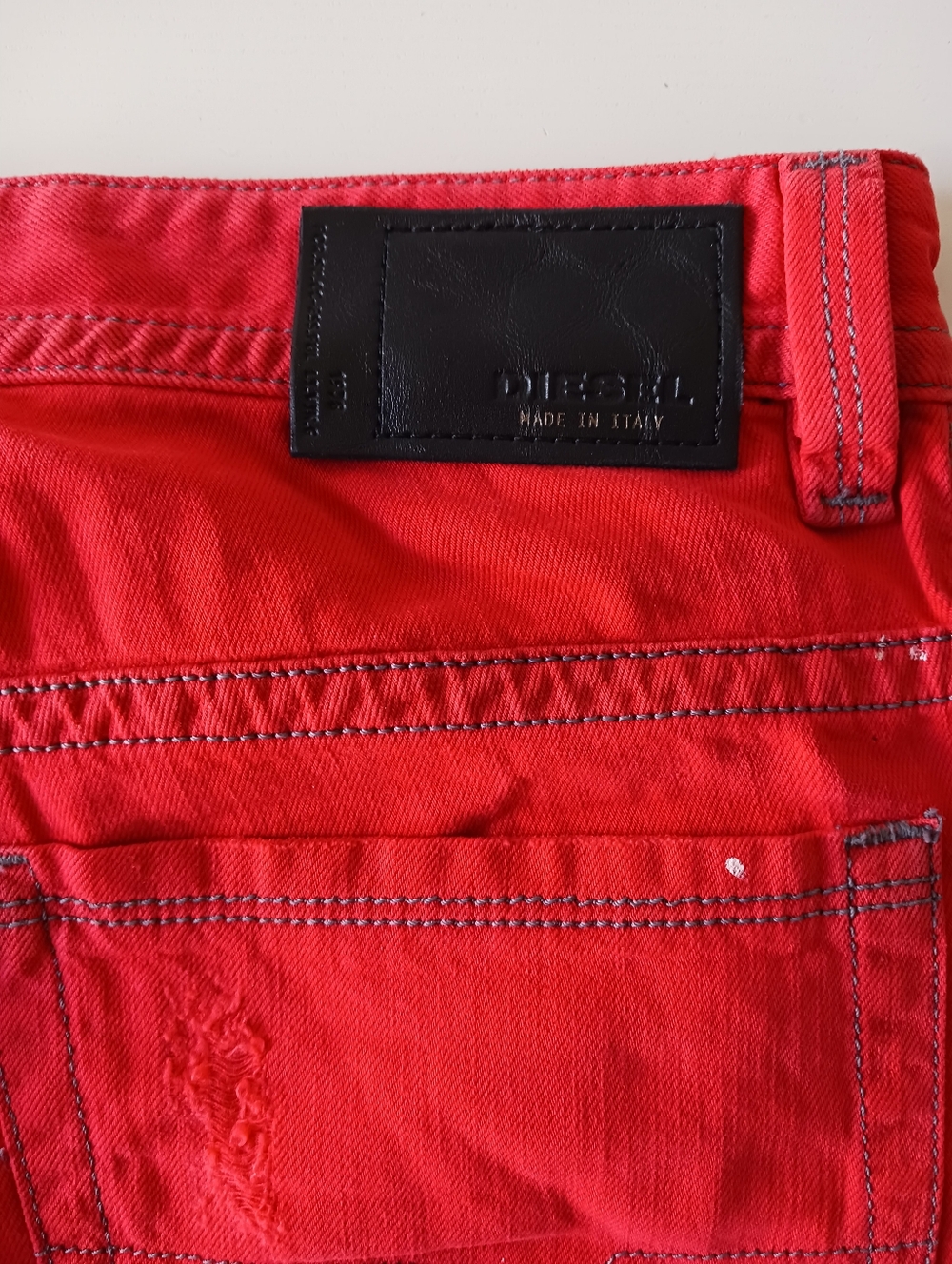 NWT Diesel THAVAR red Jeans Size 32" x 33" - Picture 12 of 13